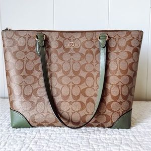 Coach Signature Handbag EUC